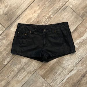 Vegan Leather Shorts